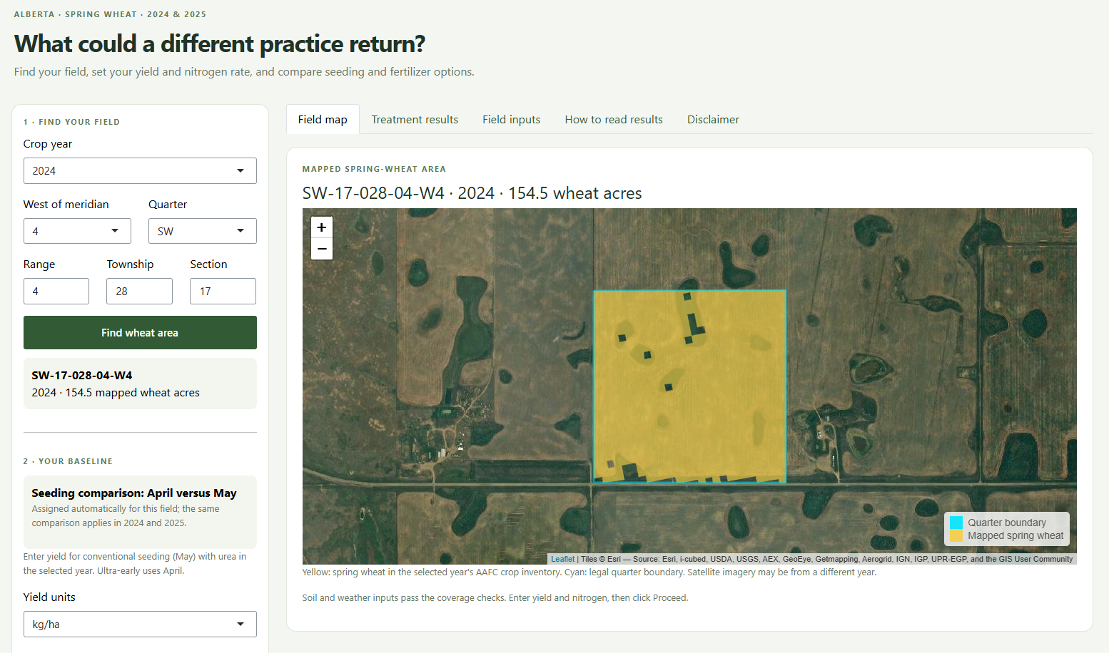 Alberta Wheat Decision Tool